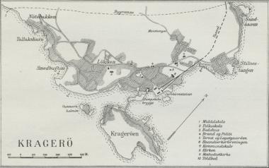 Situationsplan over Kragerø.