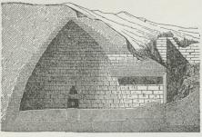 Kuppelgrav ved Mykene (»Atreus&rsquo; Skatkammer«).