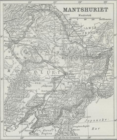 Situationsplan over Mantshuriet.