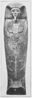 En Konge, Antef; bisat i<ben Kiste af Mumieform.<bVel XIII Dyn. Paris<bLouvre.