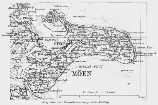 Situationsplan over Møen.