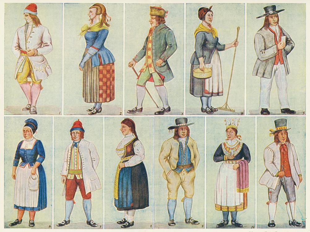 NORSKE NATIONALDRAGTER (c. 1800)