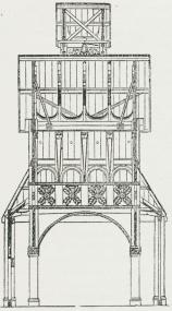 Fig. 14. Hurums Kirke, Længdesnit.