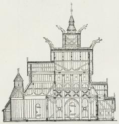 Fig. 18. Borgunds Kirke, Længdesnit.