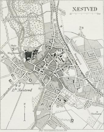 Situationsplan over Næstved.