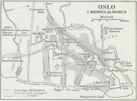 Situationsplan af Oslo.