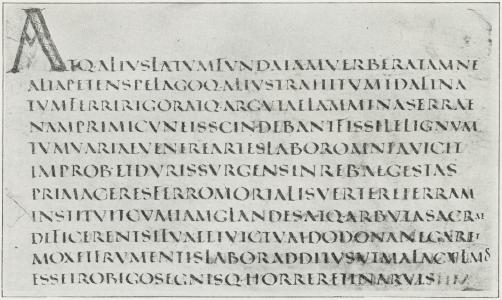 Vergelius Augusteus. Capitalis Quadrata.