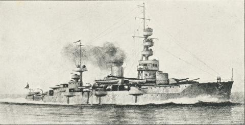 Dansk pansret Krydser (Orlogsskib) »Niels Juel« (4200 t. 1918).