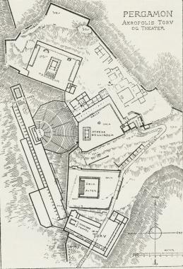 Fig. 1. Pergamon, Akropolis og den øvre By.