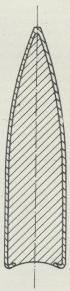 Fig. 11. 8 mm<bkappeklædt<bGevær-Spidsprojektil.