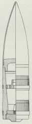 Fig. 9. 21 cm<bGranat til den<btyske,<blangtrækkende (120<bkm) Kanon.