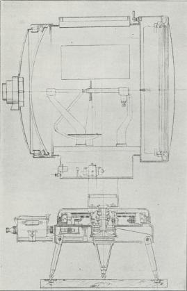 Fig. 3. 90 cm Projektør fra Officine Galileo i Firenze. Fig. 3. 90 cm Projektør fra Officine Galileo i Firenze.