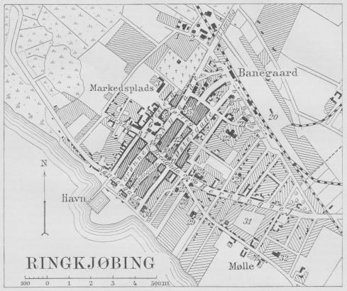 Situationsplan over Ringkjøbing.