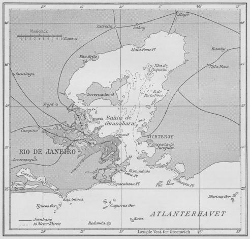 Situationsplan over Rio de Janeiro.