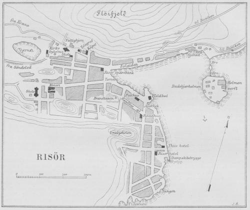 Situationsplan over Risør.