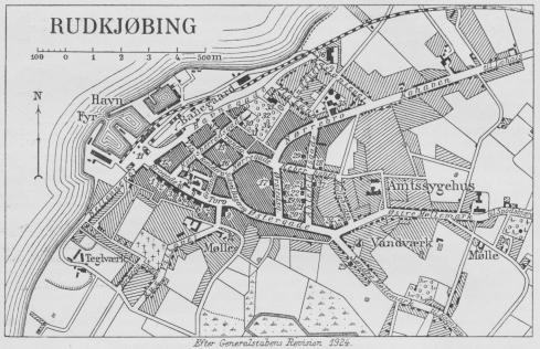 Situationsplan over Rudkjøbing.