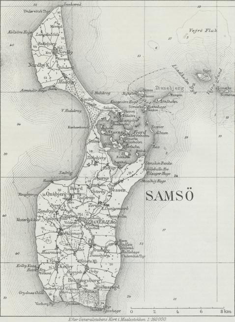 Situationsplan over Samsø.