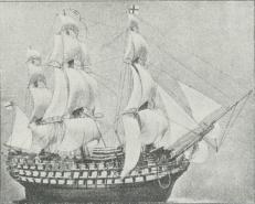 Fig. 5. Nelsons Flagskib »Victory«. 1756.