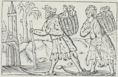 Fig. 3. Kirkegang (efter Olaus Magnus 1555).