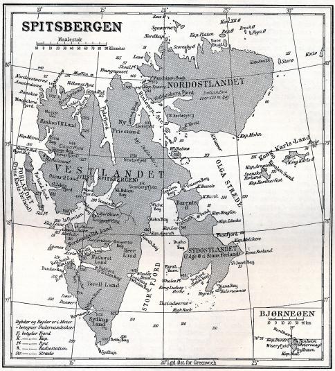 Situationsplan over Spitsbergen.