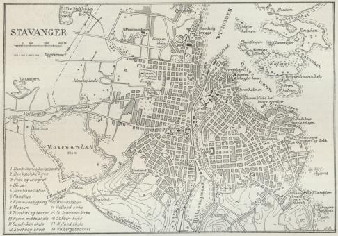 Situationsplan over Stavanger.