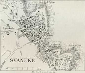 Situationsplan over Svaneke.