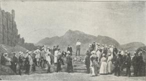 Fig. 7. Scenebillede fra det kgl. Teater i Kbhvn.<b»Kongeglimen«.