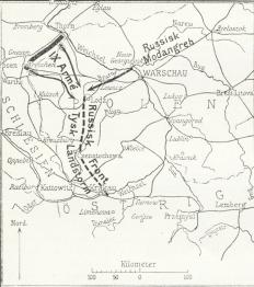 Skitse 15. Operationerne ved Lodz<b11. November-Begyndelsen af December 1914.