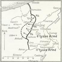 Skitse 26. Den tyske Offensiv mod den engelske<bFront i April 1918.