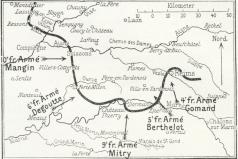 Skitse 30. Det franske Modangreb 18. Juli 1918.