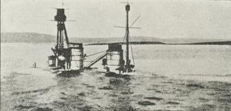 Fig. 17. Tysk Slagskib under Sænkning i Scapa Flow.