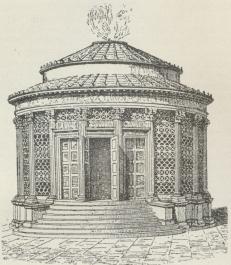 Vesta-Templet i Rom. Rekonstruktion.