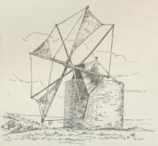 Fig. 1. Gammel portugisisk Vindmølle (ved Queluz<bi Nærheden af Lissabon).
