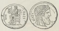 Fig. 1. Mønt fra Elis, med Billeder af Zeus<bi Olympia.