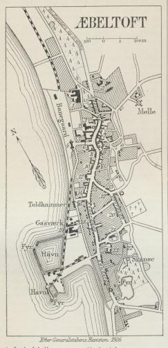 Situationsplan over Æbeltoft.
