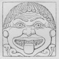 Fig. 1. Gorgoneion<b(ældre Type)<b(Terrakottarelief fra Athen). Fig. 1. Gorgoneion<b(ældre Type)<b(Terrakottarelief fra Athen).