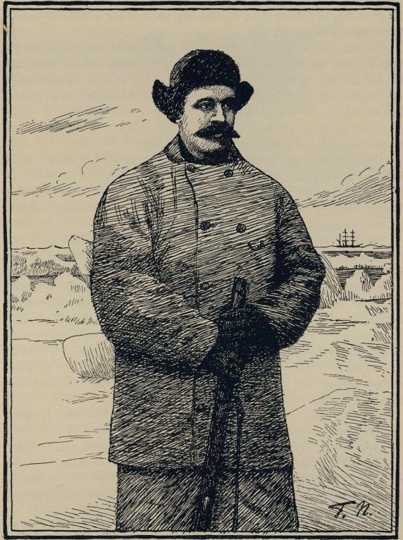 <smalIll. F. N.[=Fridtjof Nansen]</smal<bAxel Krefting, „Viking“s kaptein, født 7. mars 1850.