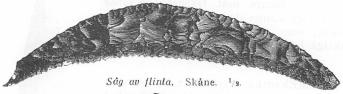 Såg av flinta. Skåne. <su1</su/<su2</su.
