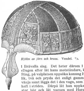 Hjälm av järn och brons. Vendel. <su1</su/<su3</su.