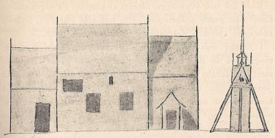 Fig. 18. Tegnaby forna kyrka (efter N. M. Mandelgren).
