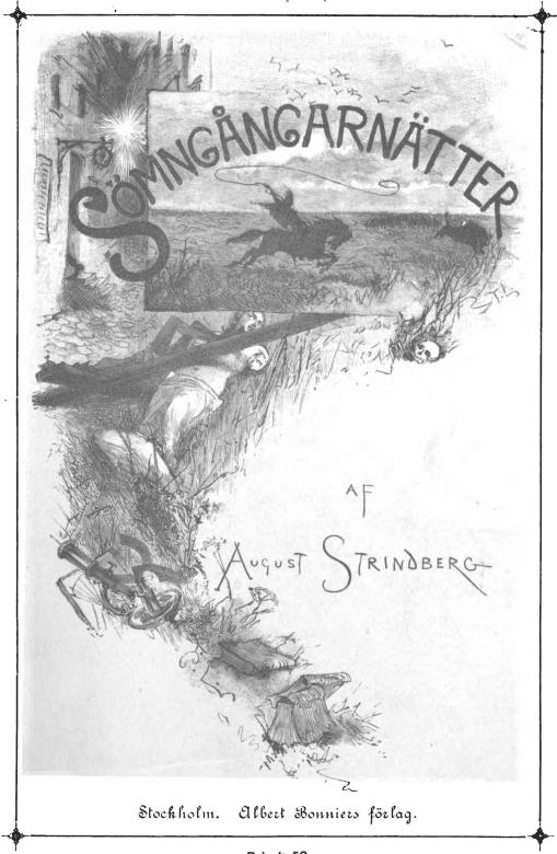 SÖMNGÅNGARNÄTTER<bAF<bAUGUST STRINDBERG<bStockholm. Albert Bonniers förlag.