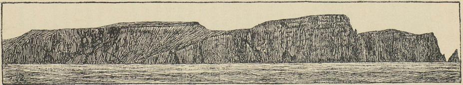 <smalIll. F. N.[=Fridtjof Nansen]</smal<bSøndre ennen av Bjørn-øen set vestfra<b<smal(tegnet efter et fotografi av J. G. Andersson).</smal