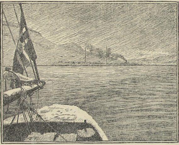 <smalIll. F. N.[=Fridtjof Nansen]</smal<bFarvell til Green Harbour.