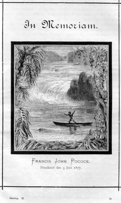 In Memoriam.<b<bFrancis John Pocock.<b<bDrunknad den 3 Juni 1877.<b