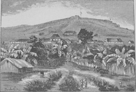 UTSIGT AF LEOPOLDVILLE ÅR 1885.<bEfter en skizz af Manduau.