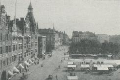 G. Heurlin foto.<bStorgatan och torget i Sundsvall.