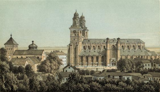 Alb. Bonnier<smal<sus</su</smal förlag                                                                Em. Bærentzen [et] C<smal<suo</su</smal Lith. Inst.<b<biUPSALA DOMKYRKA.</bi