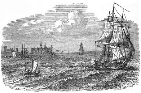 Öresund och Kronborgs Slott.