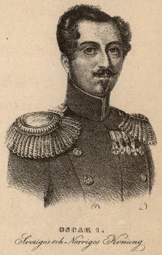 OSCAR 1.<bSveriges och Norriges Konung.<b<smal(Titelplansch i Svea 1845.)</smal
