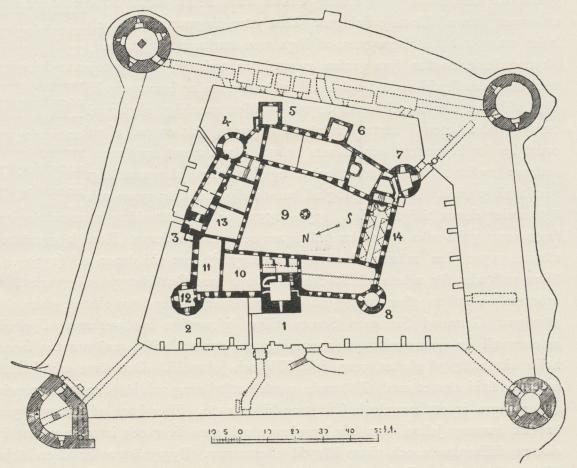 Bild 33. Plan af Kalmar slott.<tabl<t<td style=